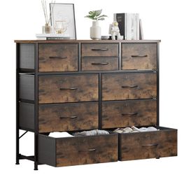 10-Drawer Dresser, Fabric Storage Dressers Drawers