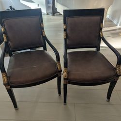 Brown Arm Chair Dining (Set Of 6)