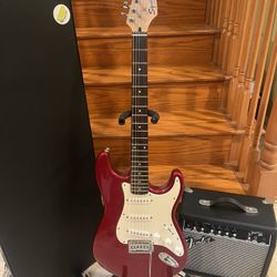 Squier Affinity Stratocaster (Mint) W/ Hardshell Case, Fender Amp