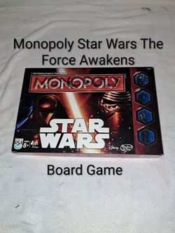 Monopoly Star Wars The Force Awakens Edition Board Game In Excellent New Condition (Is Complete Nothing Missing)