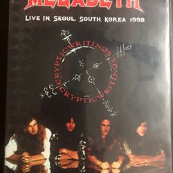 Megadeth Live In Seoul Korea 1998 Bootleg Concert DVD