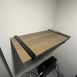 Floating Shelves and Industrial Wall Rod