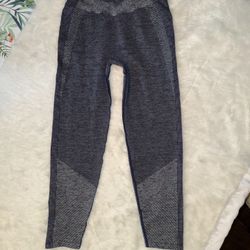 Victoria’s Secret Pink Navy Blue Marled Seamless Leggings Size Xl
