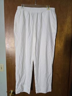 🤍 Alfani White Pull-On Pants | Size Medium
