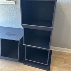 Dark Blue Shelves