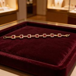 Crimsona Luxe Clover Bracelet — 18K Gold Filled Radiance