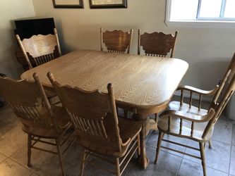 Light oak dining set