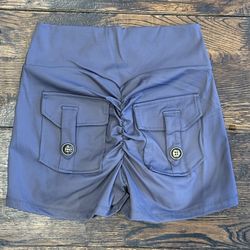 Scrunch Booty Butt Shorts With Pockets Small