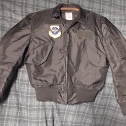 USAF - AIR MOBILITY COMMAND  - Flight Bomber Military JACKET - Size LARGE 42-44
