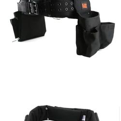 Electrician's Padded Tool Belt/Pouch Combo, 27-Pocket, 4-Piece, Adjustable Size 30-43 in.