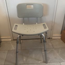 Drive Medical Bathroom Safety Shower Tub Bench Chair with Back, Gray