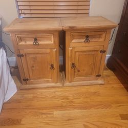 Rustic Wood End Tables 