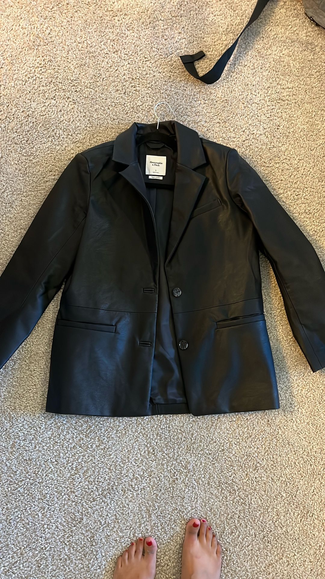 Abercrombie And Fitch Vegan Leather Blazer