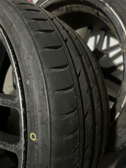 Black Alloy Wheels with Tires