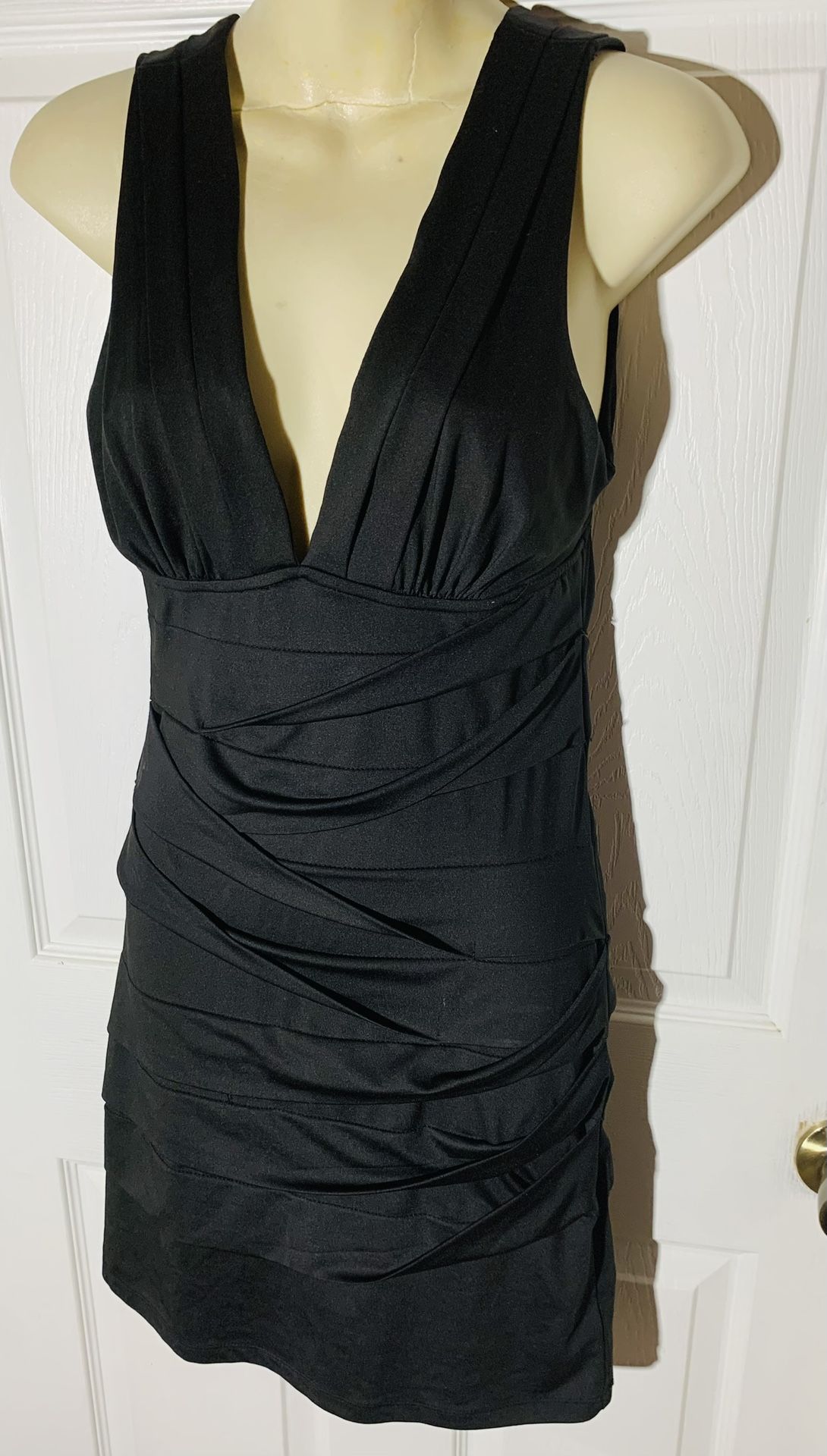 Little Black Party Dress XXI Forever 21 Ruched Bodycon Size M