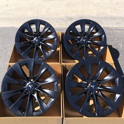 19” Tesla model S Slipstream factory rims in new satin black