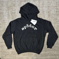BLACK VVS SP5DER HOODIE