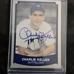 Charlie Keller Signed Card