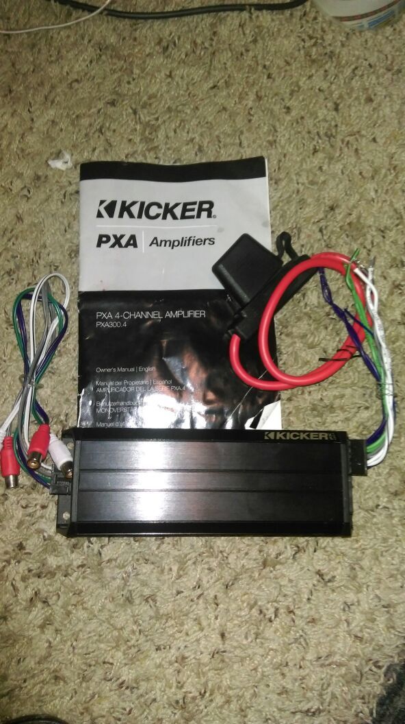 Kicker 4. Channel compact amp model PXA300.4