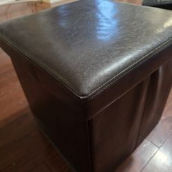 Leather Single Seat Ottoman Storage