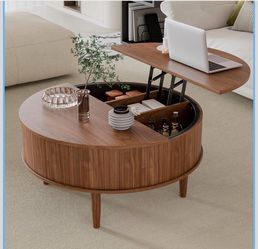 Walnut coffee table storage