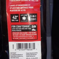 Craftsman 42-in Ride On Blades