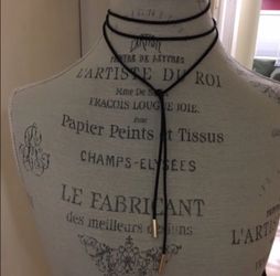 Black Leather Choker Necklace