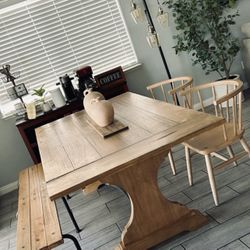 Dining Table And Magnolia Bench 