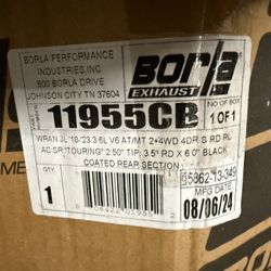 Borla 11955CB Touring Axle‑Back Exhaust for 2018–26 Jeep Wrangler JL/JLU 3.6L V6