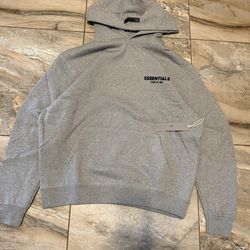 Dark Oatmeal Essentials Fear of God Hoodie Size Medium
