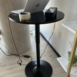 Round Wood Narrow Table