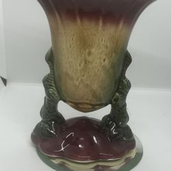 Vintage Hull Pottery Footed Vase Suspended Vase Double Stemmed 8” Tall Mold 108 . This vintage Hull pottery vase is a unique addition to any collectio