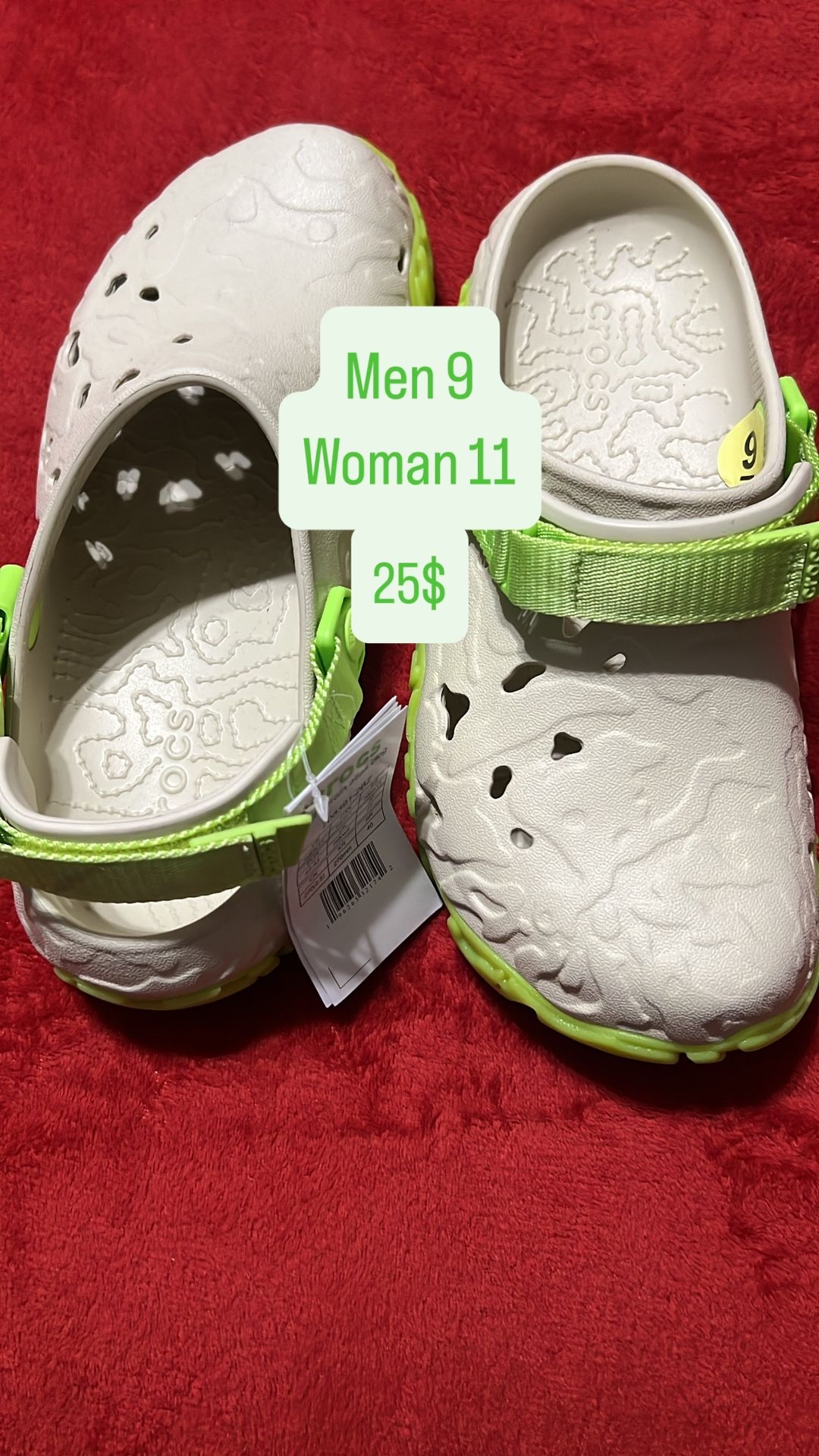 Crocs Men9 Women 11