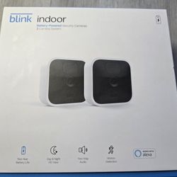 2 Blink Indoor Wireless Smart Security Cameras, Plus 1 Sync Module 2