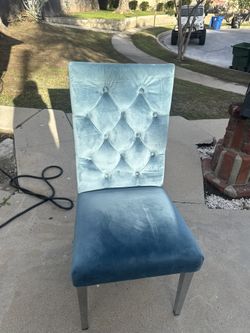 Set of dining chairs available turquoise color