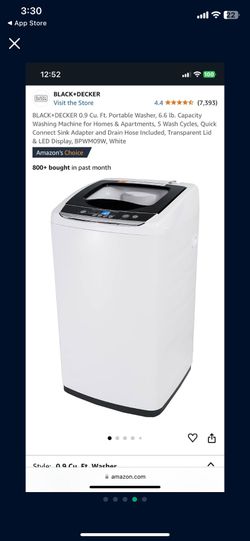 Black and Decker Apartment Washer