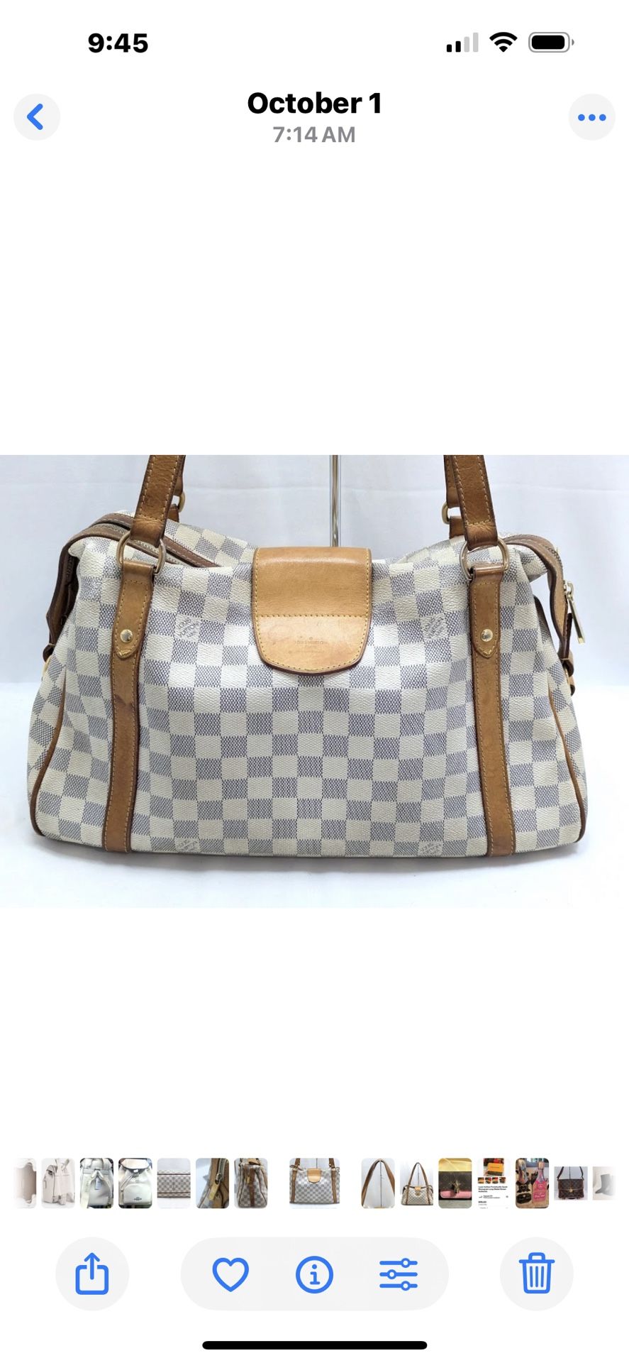 Louis Vuitton Authentic! Vintage Damier Azur Stresa MM