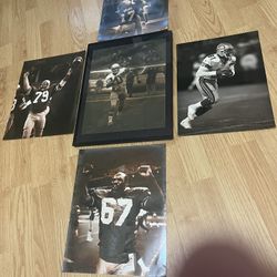 Vintage Seattle Seahawks Art Print Lot