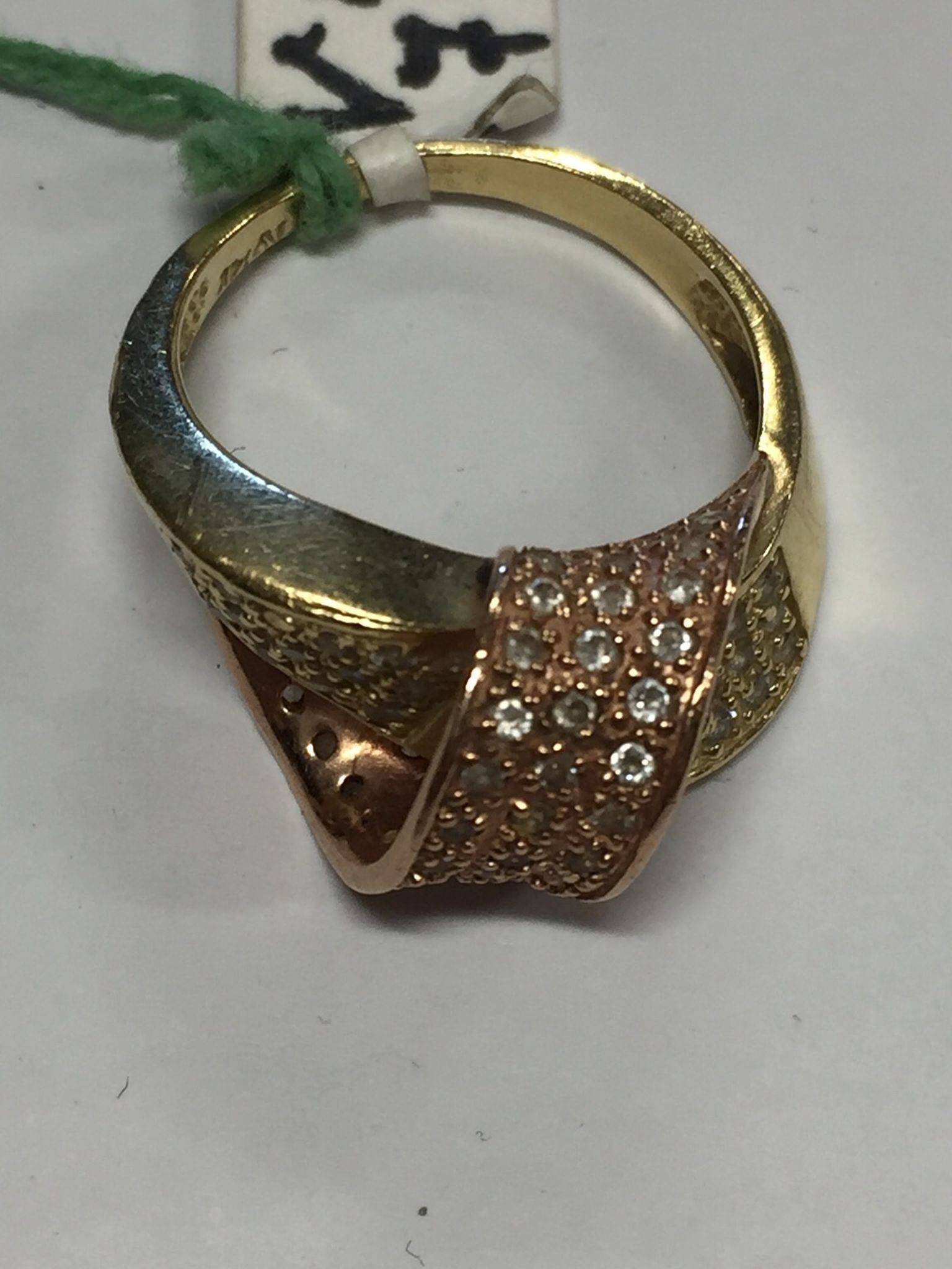 14k Gold Two Tone Ring 7.4 Grams Size 8 (GS)