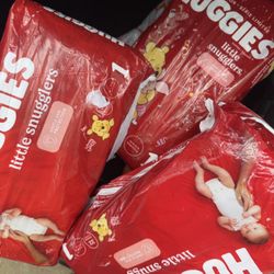 3 of 32 ct huggies size 1 