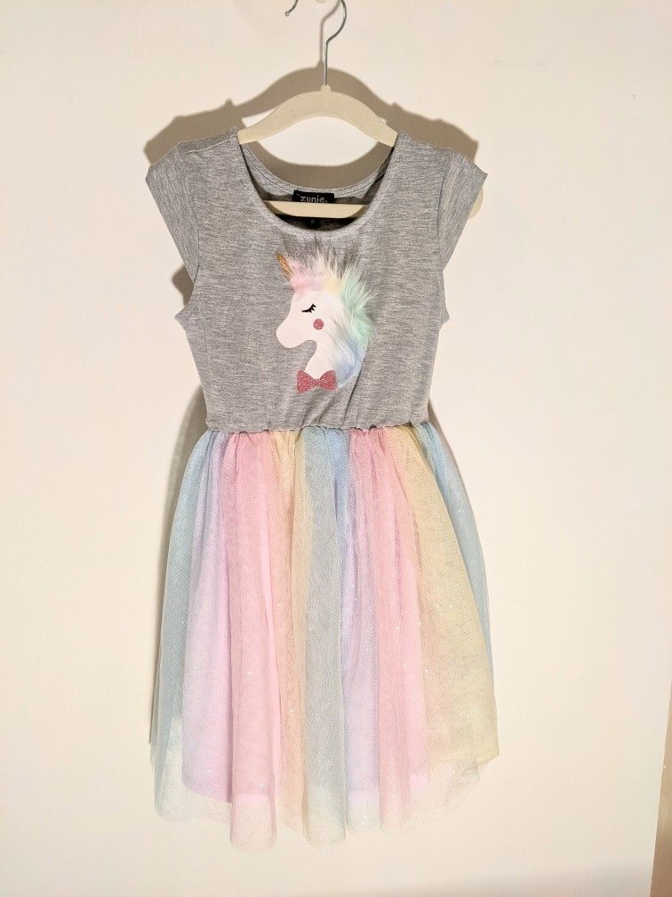 Girls Unicorn Dress Size 6.