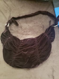 Velour Purse Sachel Bag