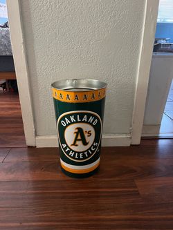 Oakland Athletics MLB Metal Wastebasket