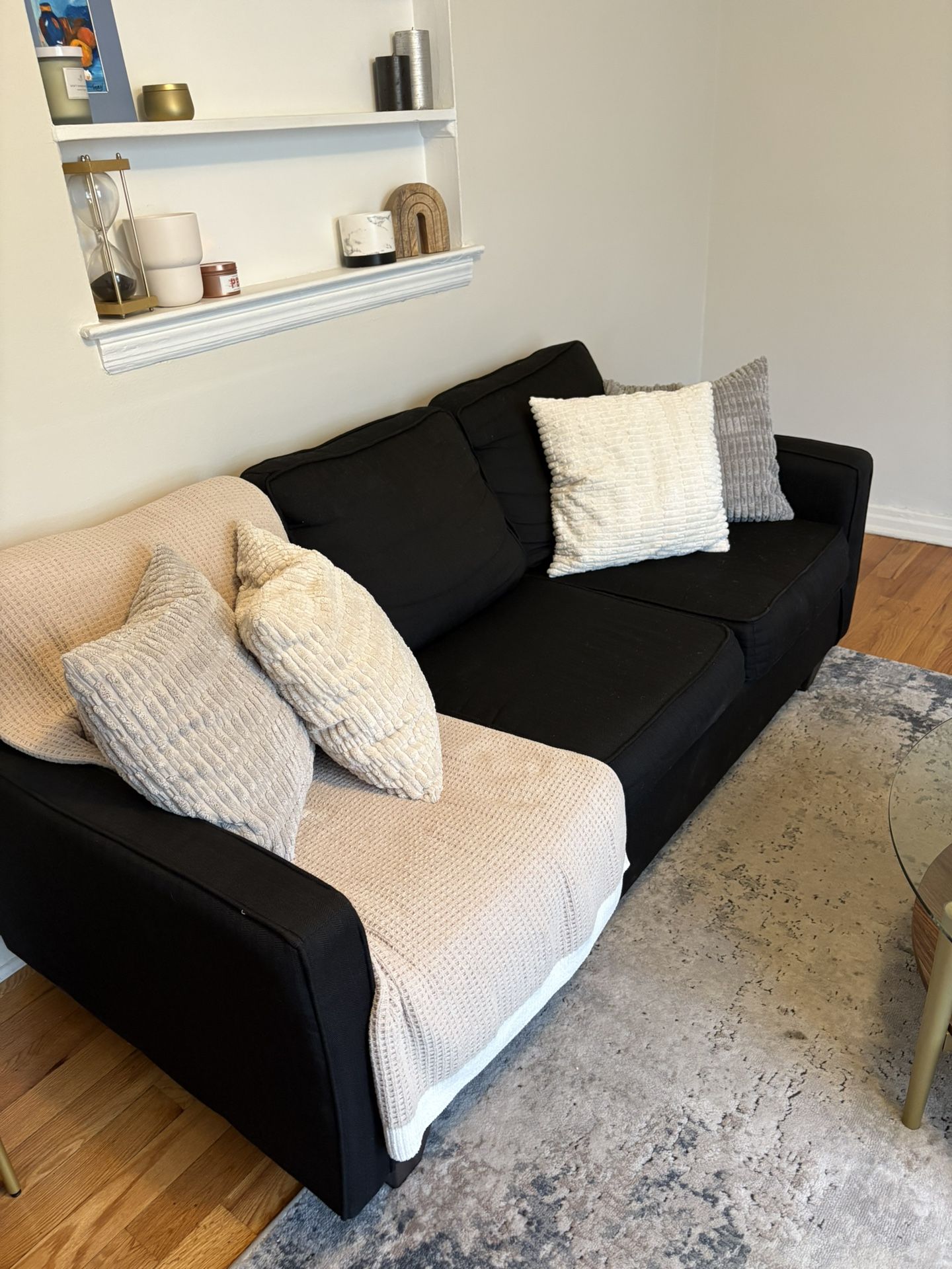 Raymor Flanigan Black Sofa - Used