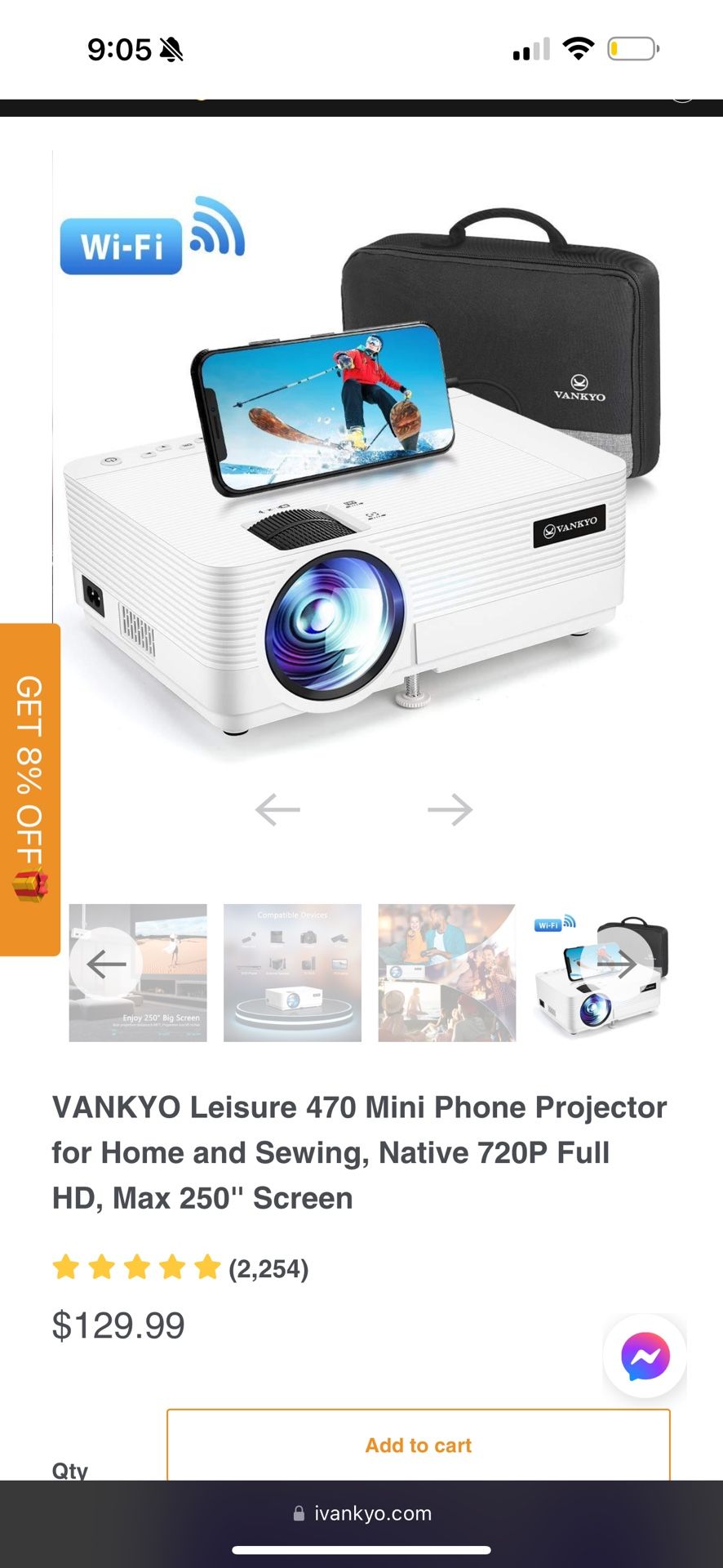 Vankyo Projector