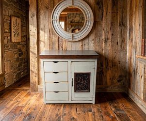 Rustic 4 Drawer Console