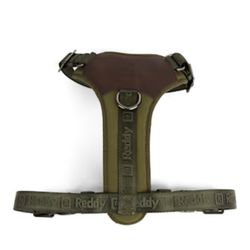 Reddy Olive Jacquard Dog Harness, Medium
