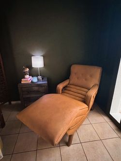 Heated Massage Lounge Chair + Side Table + Lamp — $110 OBO