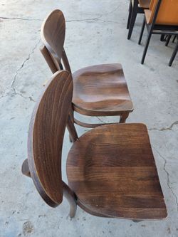 Dark Wood Dining Chairs Set of 13