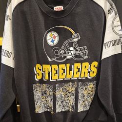 Vintage 90's Team Rated Steelers Crewneck Sweatshirt, Mens Size Large